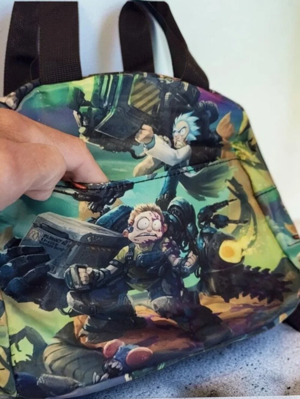 Rick And Morty Backpack With Lunch Bag And Pencil Bag